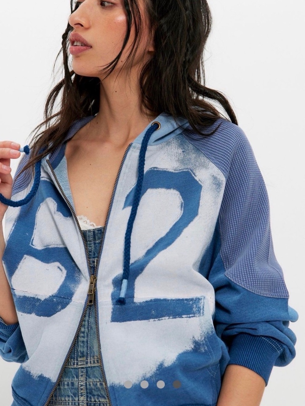 Free People We The Free Wild Blues Hoodie size Small NWT